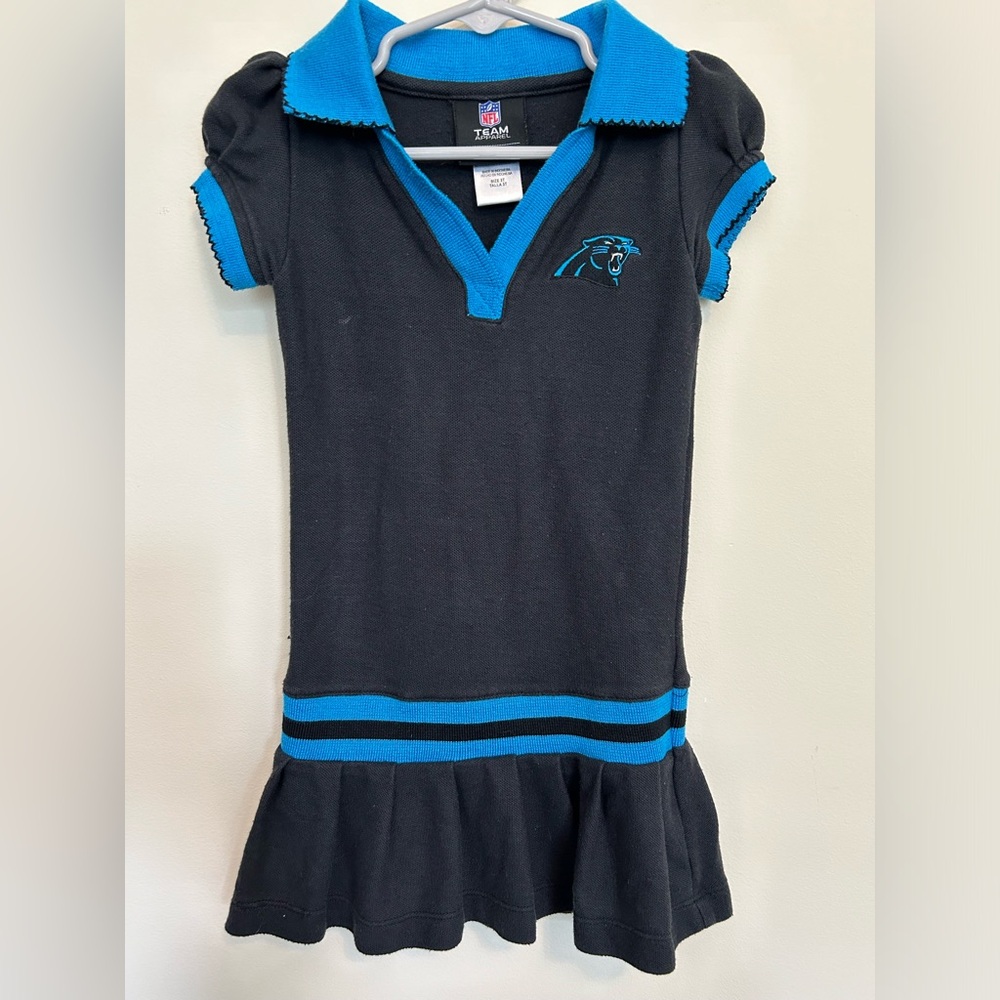 NFL Carolina Panthers football girls toddler dress -Fits like 2T but tag says 3T